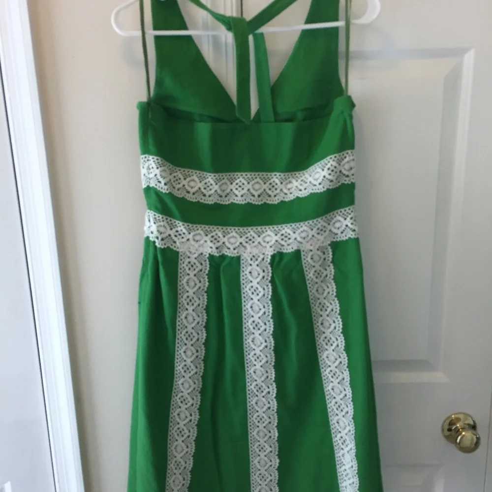 Willi Smith Green and White Backless Dress - Picture 2 of 5